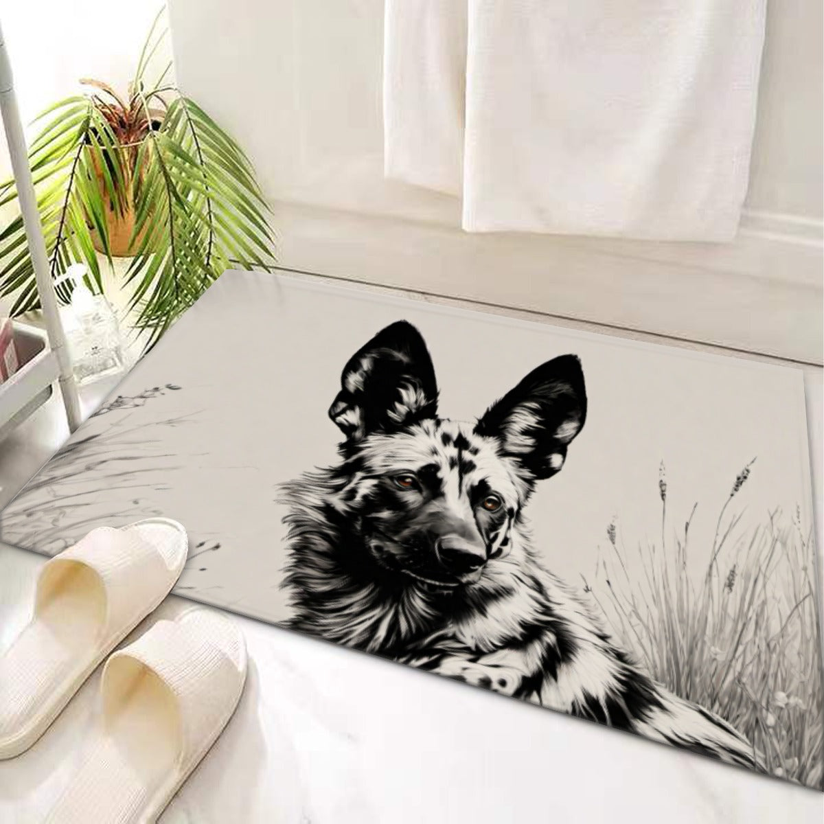 African Painted Dog Door Mat IS