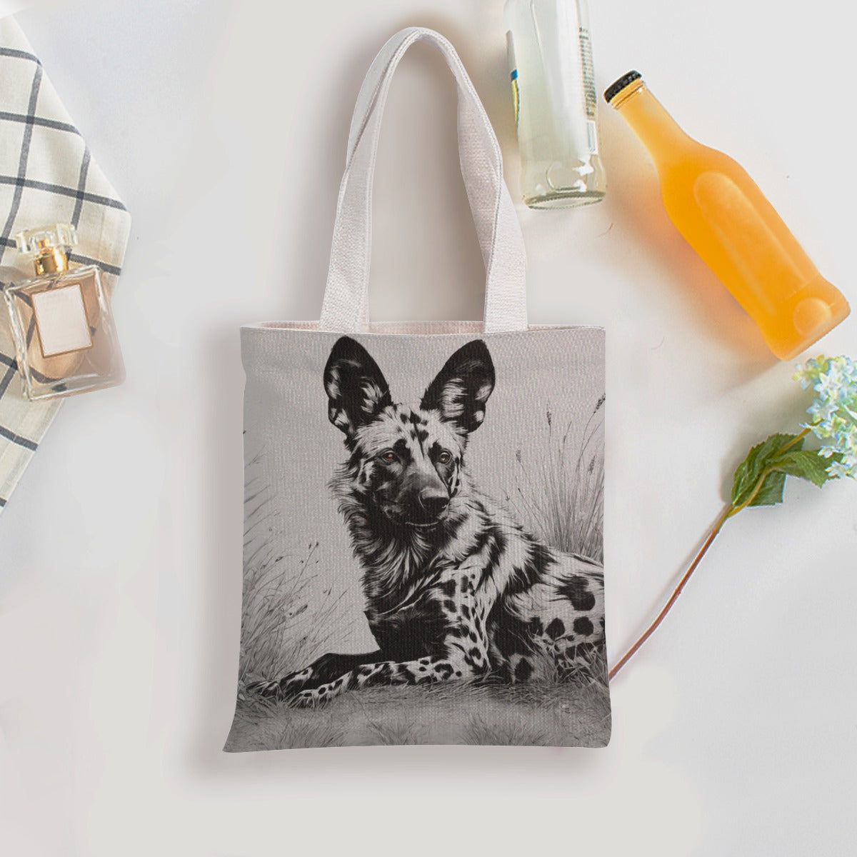 African Painted Dog Canvas Bag IS