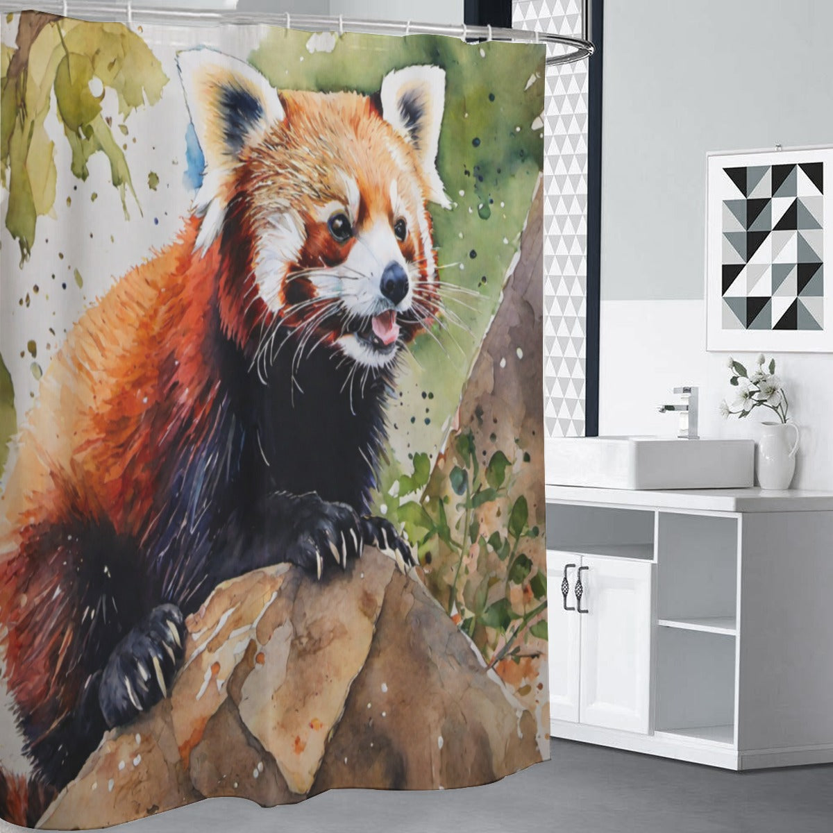 Red Panda Shower Curtain