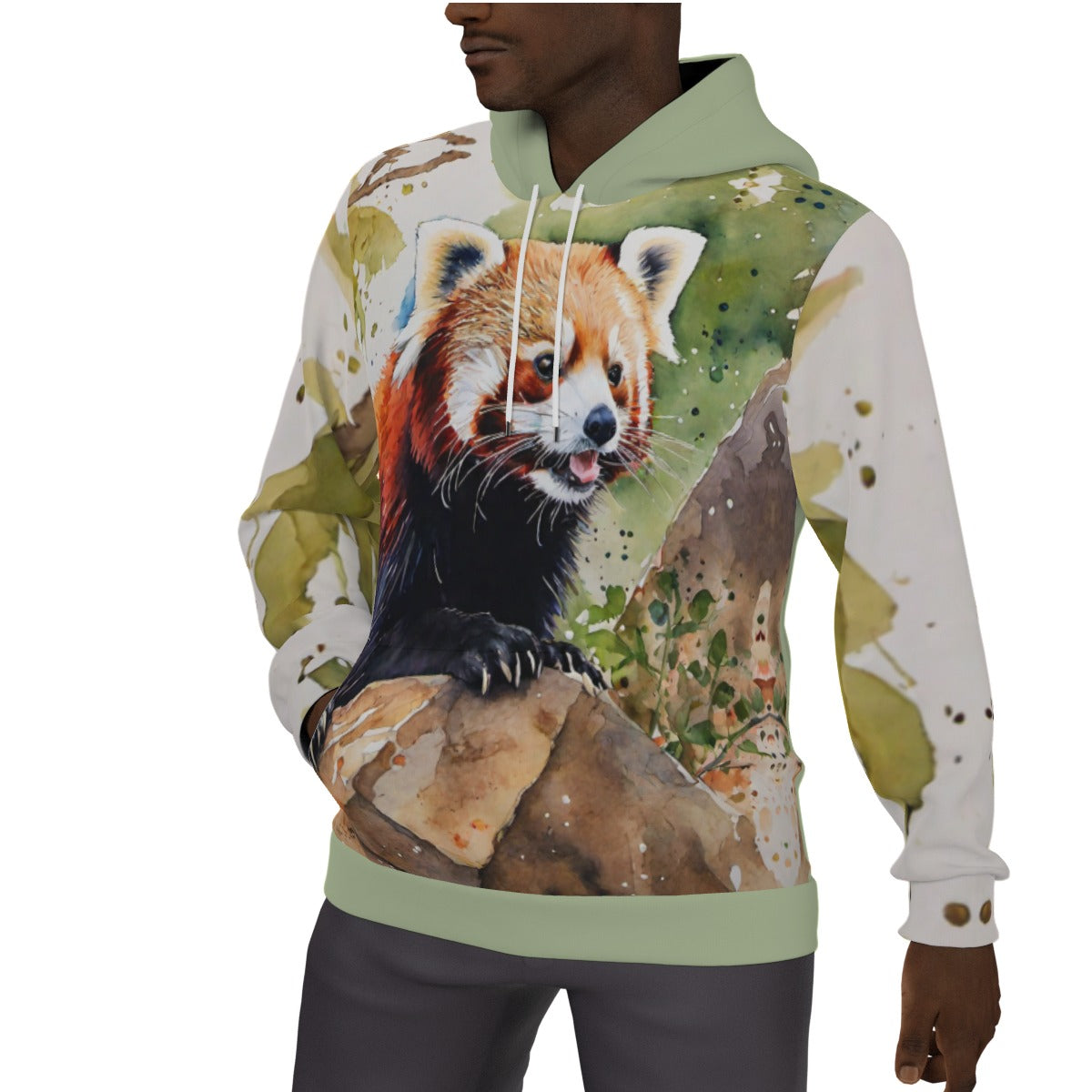 Red Panda Fleece Hoodie