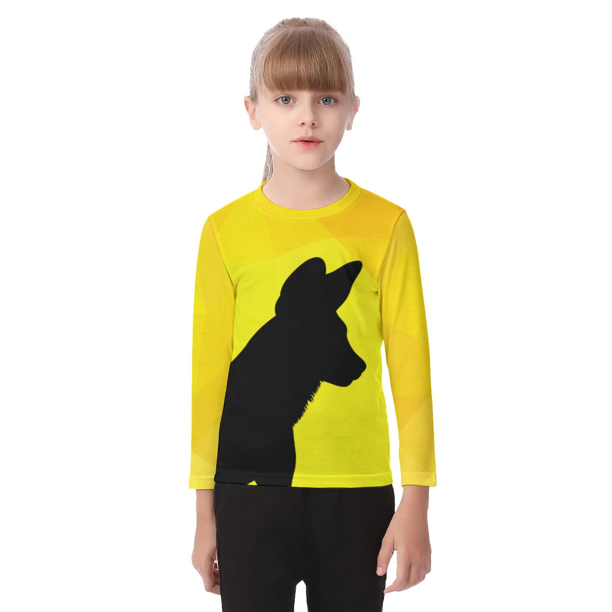 African Painted Dog Kids Long Sleeved Tee YG